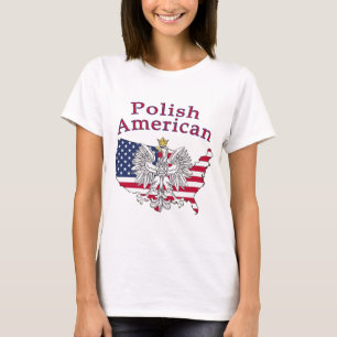Polnisch-Amerikanische Karte T-Shirt