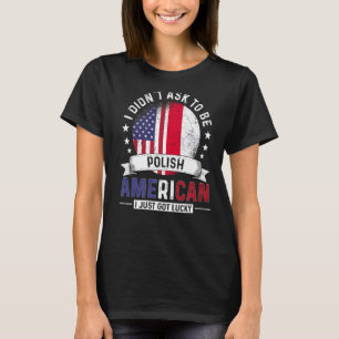 Polnisch-amerikanische Länder Flaggen Land Polen T-Shirt