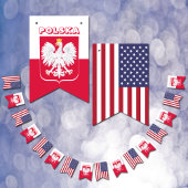 Polnisch-amerikanische Party-Flaggen, polnische Fl Wimpelkette