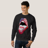 Polnisch-Amerikanische Roots Usa Polska Polen Flag Sweatshirt (Vorne ganz)
