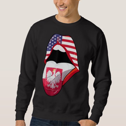 Polnisch-Amerikanische Roots Usa Polska Polen Flag Sweatshirt (Vorderseite)