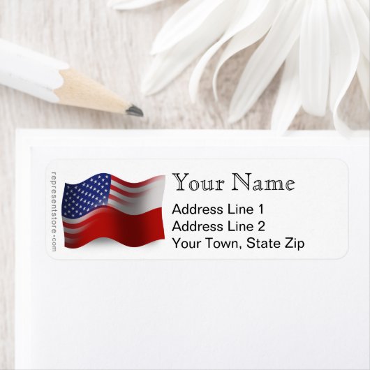 Polnisch-amerikanische Wave-Flagge (Insitu)