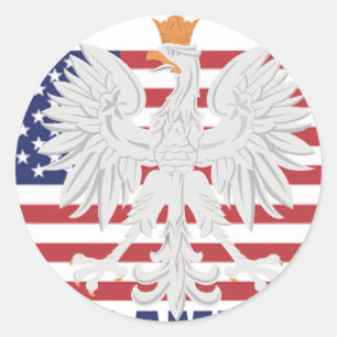 Polnisch-amerikanischer Sticker
