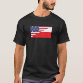 Polnisch-amerikanisches Flaggenhemd T-Shirt (Vorderseite)
