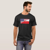 Polnisch-amerikanisches Flaggenhemd T-Shirt (Vorne ganz)