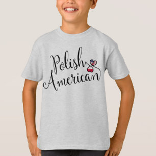 Polnisch amerikanisches T-Shirt für Herzklopfen