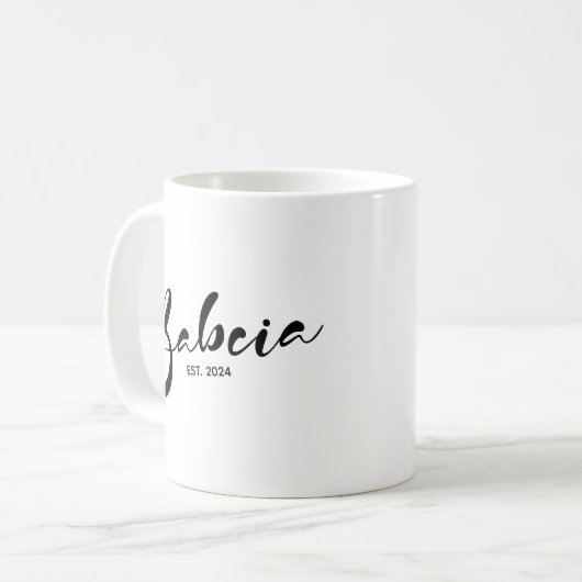 Polnisch Babcia Gründungsjahr - Großmutter Kaffeetasse (Vorderseite Links)