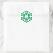 Polnisch designierte Blumen Runder Aufkleber (Tasche)