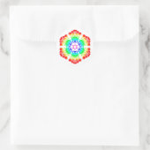 Polnisch designierte Blumen Runder Aufkleber (Tasche)