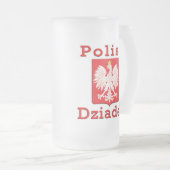 Polnisch Dziadek Eagle Mattglas Bierglas (VorderseiteRechts)