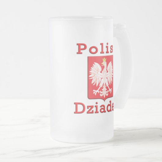 Polnisch Dziadek Eagle Mattglas Bierglas (VorderseiteRechts)