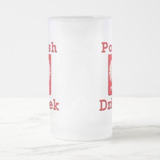 Polnisch Dziadek Eagle Mattglas Bierglas (Mittel)