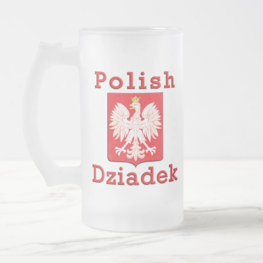 Polnisch Dziadek Eagle Mattglas Bierglas (Links)