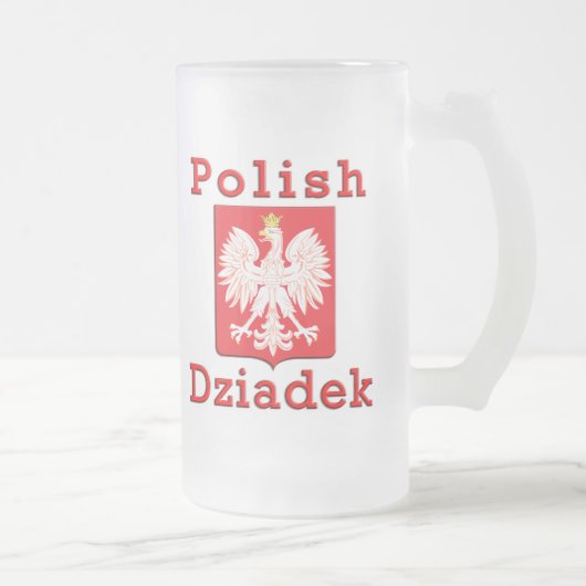 Polnisch Dziadek Eagle Mattglas Bierglas (Rechts)