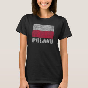 Polnisch Flagge Vintag Land Männer Frauen Kinder T-Shirt