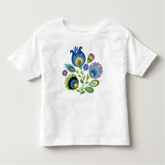 Polnisch floral Dark Blue Papercut Design Kleinkind T-shirt