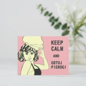 Polnisch Funny Sprichwort Pierogi Postkarte (Stehend Vorderseite)