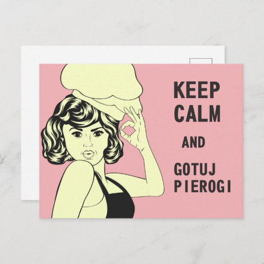 Polnisch Funny Sprichwort Pierogi Postkarte (Vorne/Hinten)