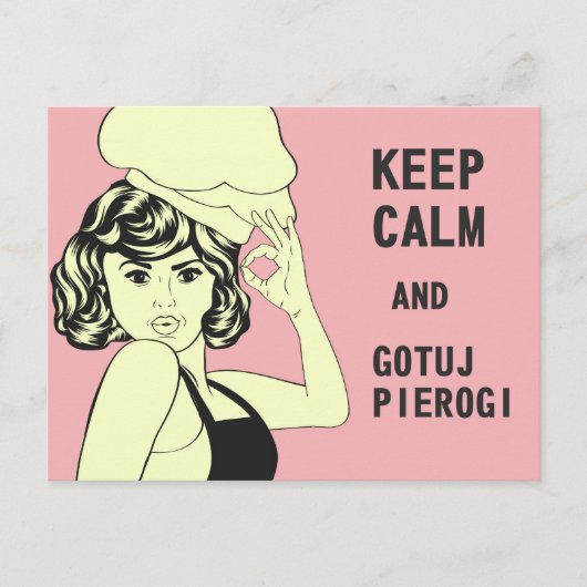 Polnisch Funny Sprichwort Pierogi Postkarte (Vorderseite)