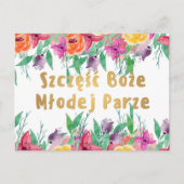 Polnisch Hochzeit po polsku Postkarte (Vorderseite)