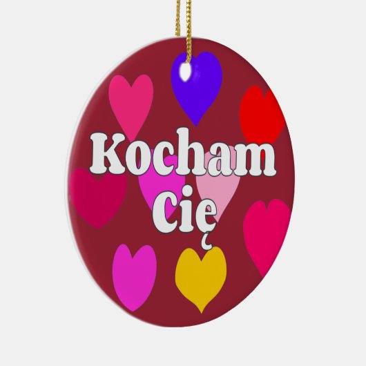 Polnisch - Ich Liebe Sie Keramikornament (Rechts)