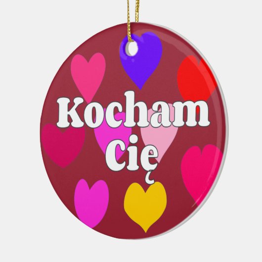 Polnisch - Ich Liebe Sie Keramikornament (Links)