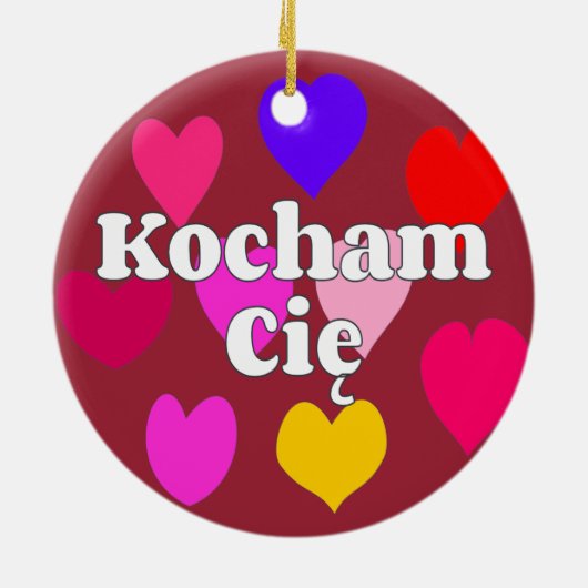 Polnisch - Ich Liebe Sie Keramikornament (Hinten)