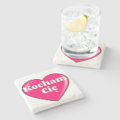 Polnisch - Ich Liebe Sie Steinuntersetzer (Seitenansicht)