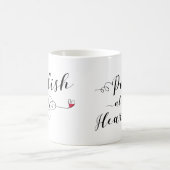 Polnisch im Herzen, polnische Flagge, Polen Kaffeetasse (Mittel)