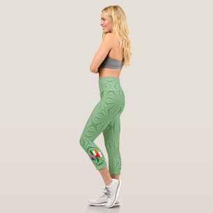 Polnisch Irisch Amerikanisches Kleeblatt-Flagge Pe Capri Leggings