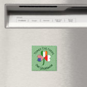 Polnisch Irish American Flags Kleeblatt Ihr Name Magnet (In Situ (Geschirrspüler))