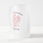 Polnisch-Kanadier Eagle Babcia Mattglas Bierglas (Vorderseite Links)