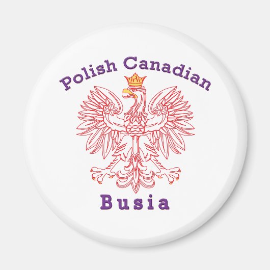 Polnisch-Kanadier Eagle Busia Magnet (Vorne)