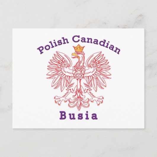 Polnisch-Kanadier Eagle Busia Postkarte (Vorderseite)