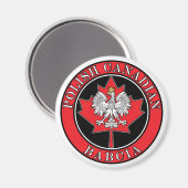 Polnisch-Kanadier Maple Leaf Babcia Magnet (Vorderseite/Rückseite)
