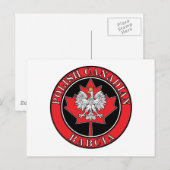 Polnisch-Kanadier Maple Leaf Babcia Postkarte (Vorne/Hinten)