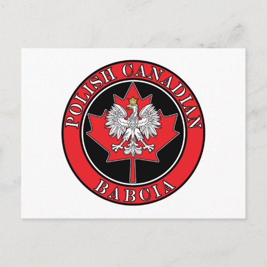 Polnisch-Kanadier Maple Leaf Babcia Postkarte (Vorderseite)
