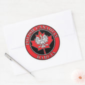 Polnisch-Kanadier Maple Leaf Babcia Runder Aufkleber (Umschlag)