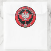 Polnisch-Kanadier Maple Leaf Babcia Runder Aufkleber (Tasche)