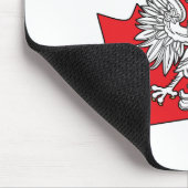 Polnisch-Kanadier mit Ahornblätterblättern Mousepad (Ecke)