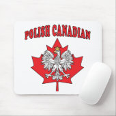 Polnisch-Kanadier mit Ahornblätterblättern Mousepad (Mit Mouse)