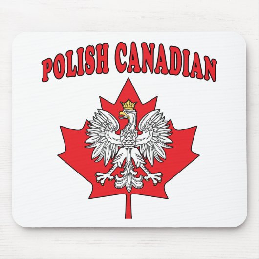 Polnisch-Kanadier mit Ahornblätterblättern Mousepad (Vorne)