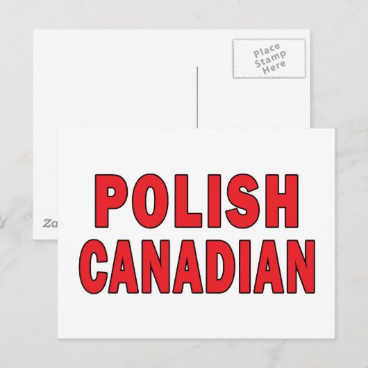 Polnisch-Kanadier Postkarte (Vorne/Hinten)
