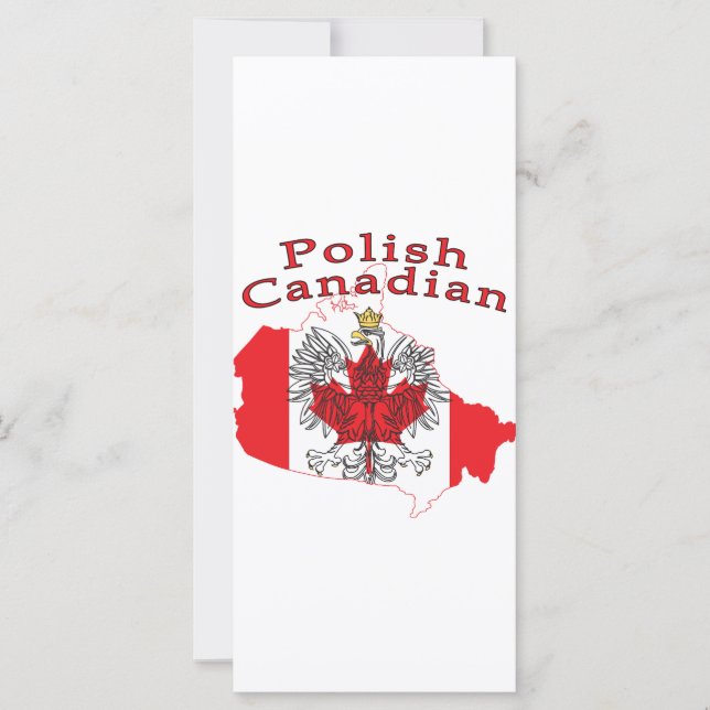 Polnisch-Kanadische Flaggenkarte (Vorderseite)