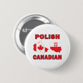 Polnisch-Kanadische Karten Button (Vorne & Hinten)