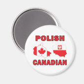 Polnisch-Kanadische Karten Magnet (Vorderseite/Rückseite)