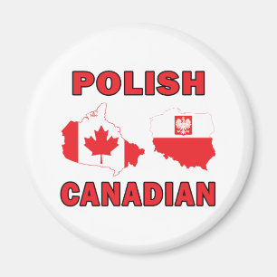 Polnisch-Kanadische Karten Magnet