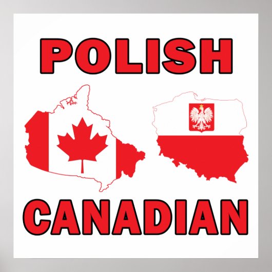 Polnisch-Kanadische Karten Poster (Vorne)