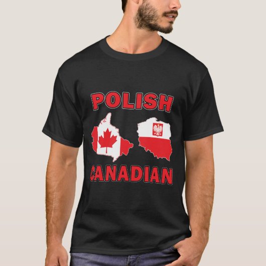 Polnisch-Kanadische Karten T-Shirt (Vorderseite)