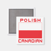 Polnisch-kanadische Polnische Flagge Magnet (Vorderseite/Rückseite)